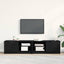 TV-skab 2 pcs Sort eg 80 x 35 x 36,5 cm Konstrueret træ