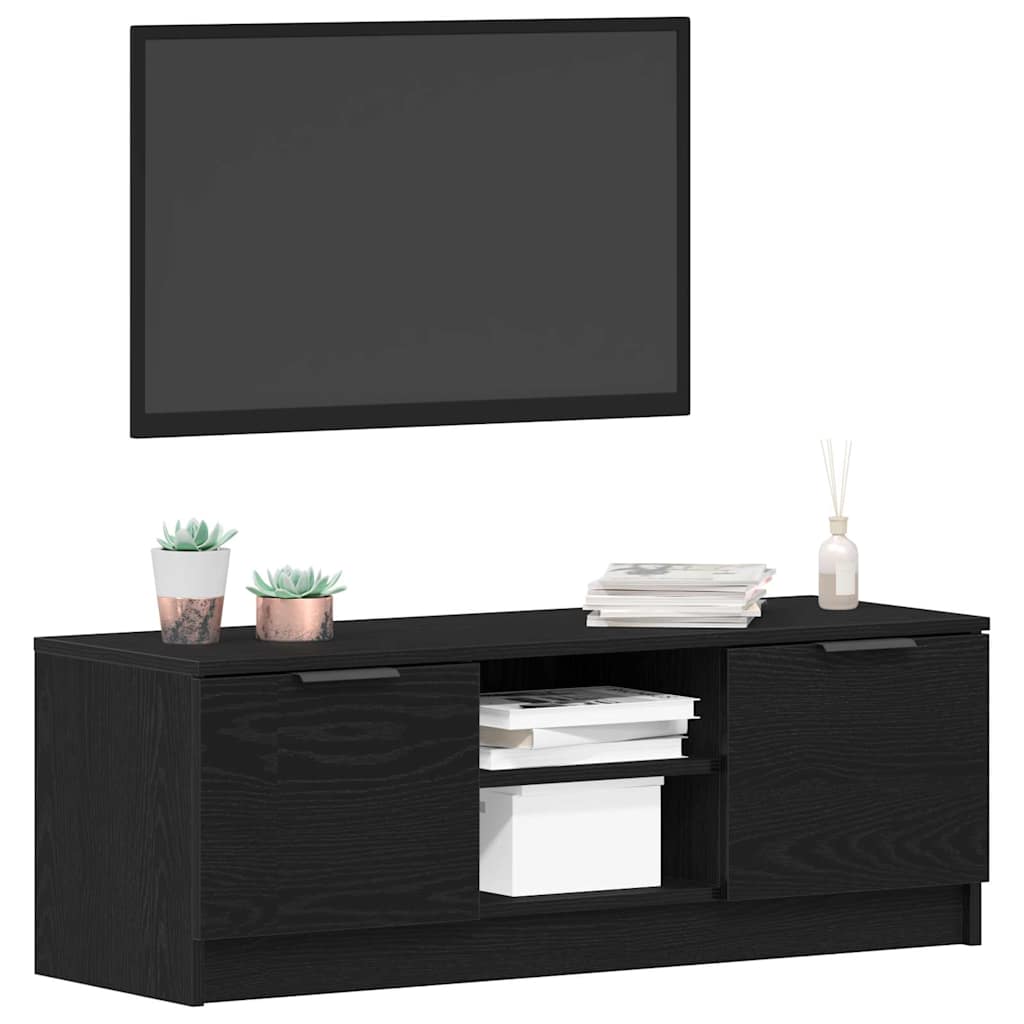 TV-skab Sort eg 102 x 32 x 35,5 cm Konstrueret træ