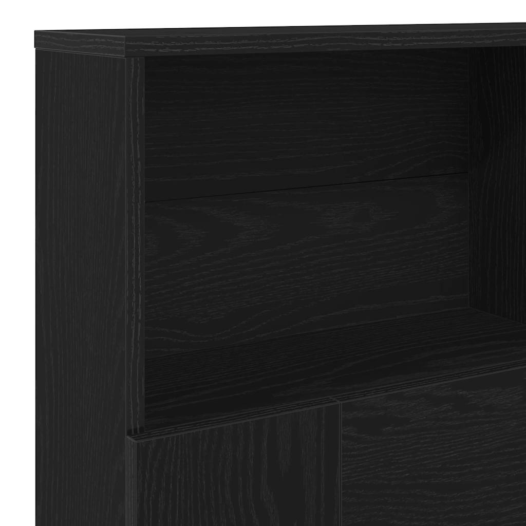 Hovedgærde Skab Sort eg 120 x 19 x 103,5 cm Konstrueret træ