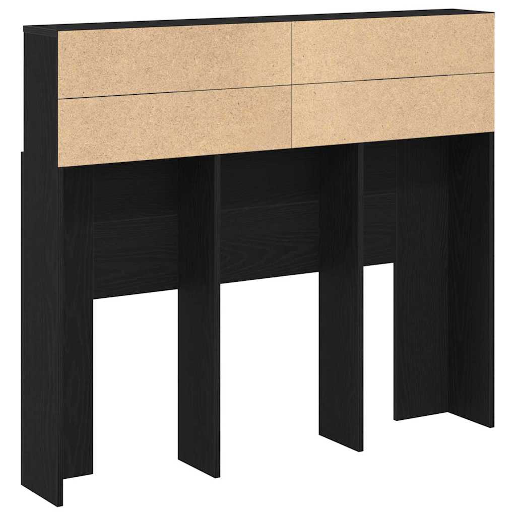 Hovedgærde Skab Sort eg 120 x 19 x 103,5 cm Konstrueret træ