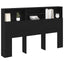 Hovedgærde Skab Sort eg 160 x 19 x 103,5 cm Konstrueret træ