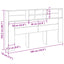 Hovedgærde Skab Sort eg 180 x 19 x 103,5 cm Konstrueret træ