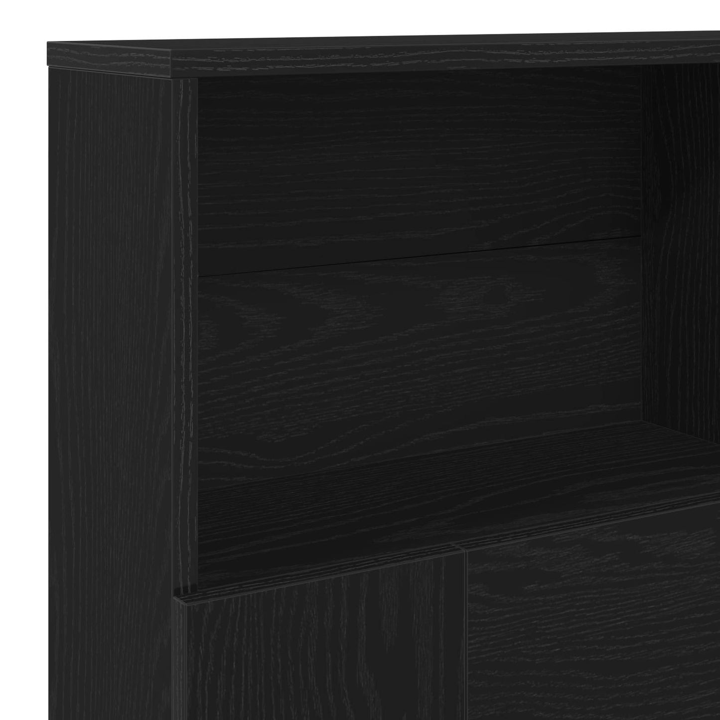 Hovedgærde Skab Sort eg 200 x 19 x 103,5 cm Konstrueret træ