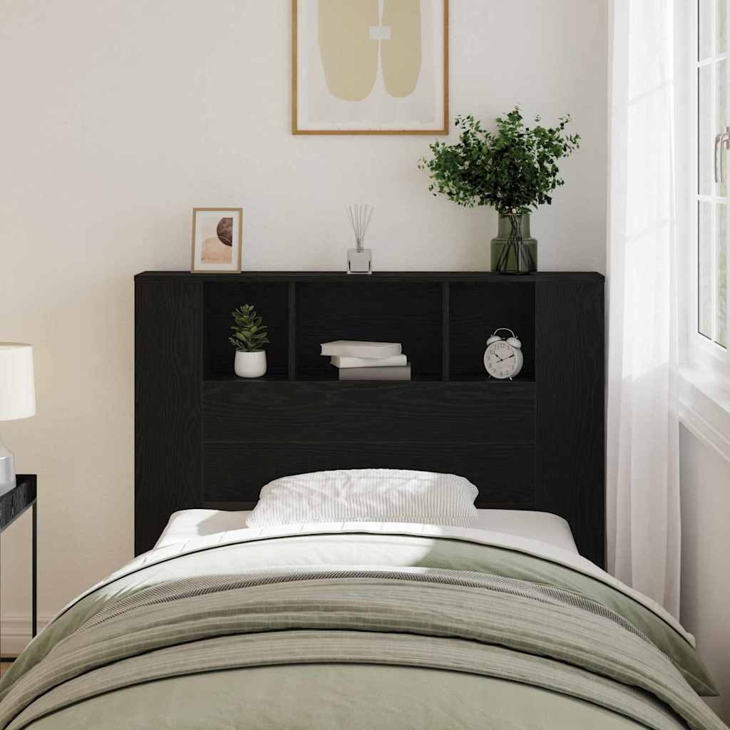 Hovedgærde Skab Sort eg 120 x 18.5 x 102.5 cm Konstrueret træ