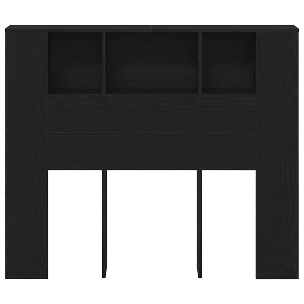Hovedgærde Skab Sort eg 120 x 18.5 x 102.5 cm Konstrueret træ