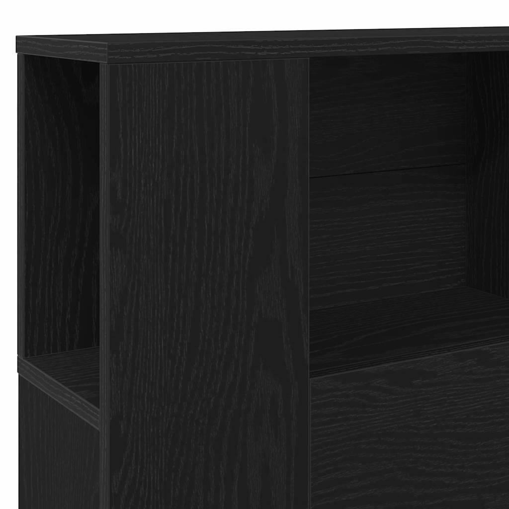 Hovedgærde Skab Sort eg 200 x 18,5 x 102,5 cm Konstrueret træ