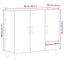 Sideboard Sort eg 90 x 34 x 80 cm Konstrueret træ