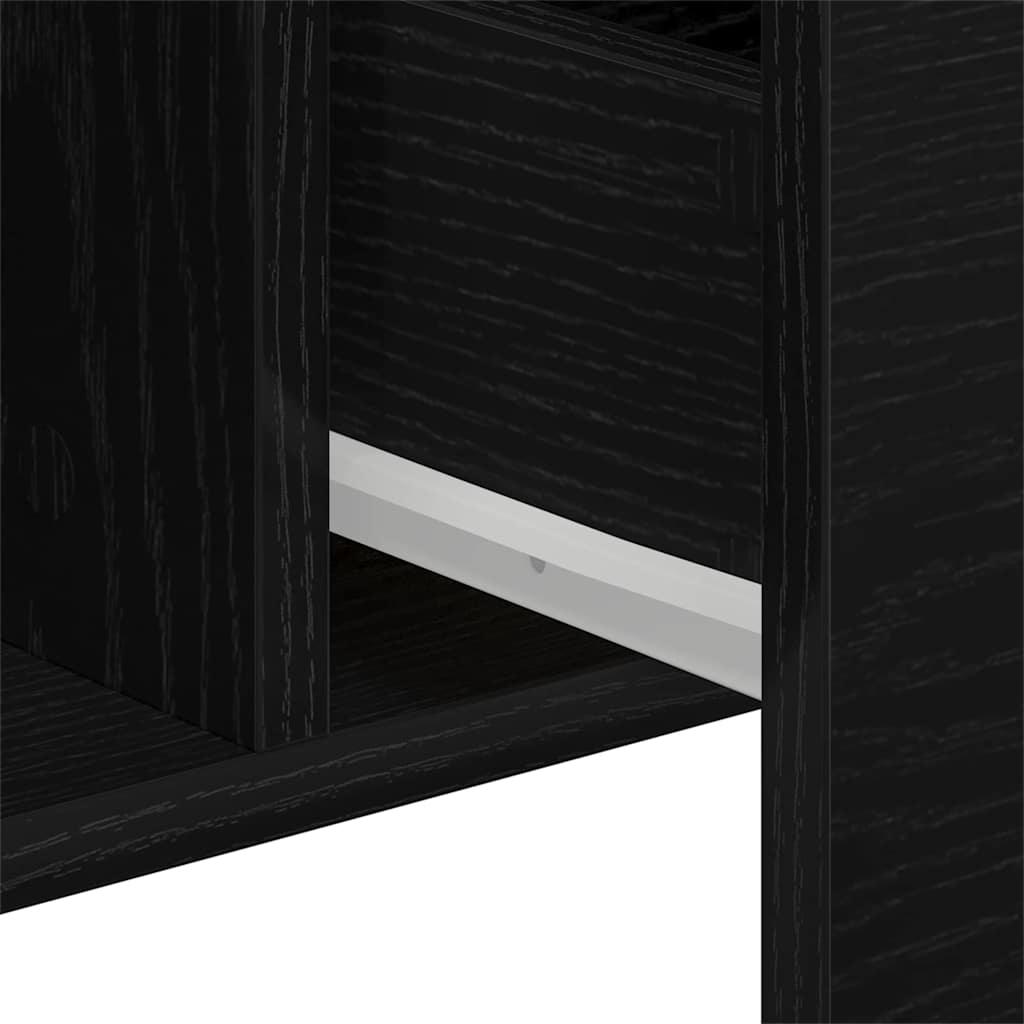 Sideboard med skuffe Sort eg 100 x 36 x 60 cm Konstrueret træ