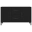 Sideboard med skuffe Sort eg 100 x 36 x 60 cm Konstrueret træ