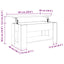 Sofabord Sort eg 101 x 49 x 52 cm Konstrueret træ