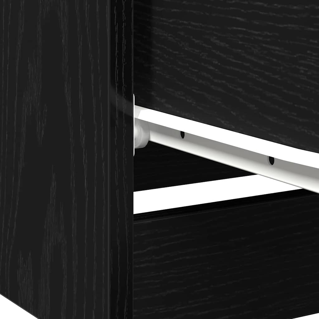 Natskab 2 pcs Sort eg 40 x 65 x 65 cm Konstrueret træ