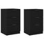 Natskab 2 pcs Sort eg 40 x 65 x 65 cm Konstrueret træ