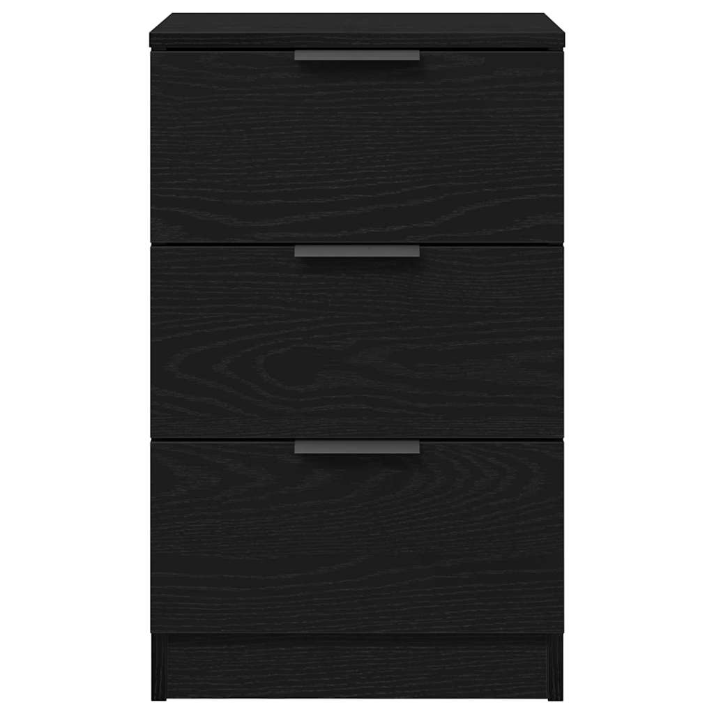 Natskab 2 pcs Sort eg 40 x 65 x 65 cm Konstrueret træ
