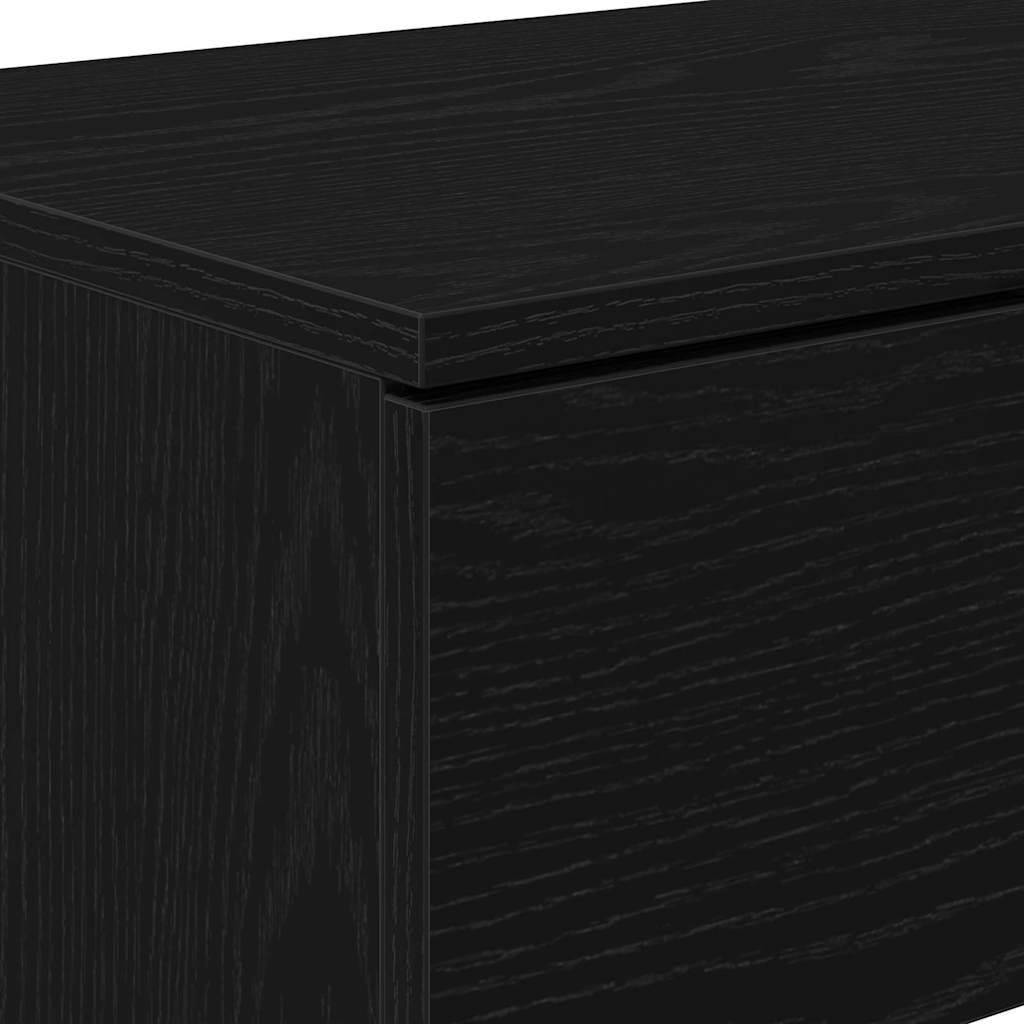 Konsolbord med skuffe Sort eg 30 x 36 x 75 cm Konstrueret træ