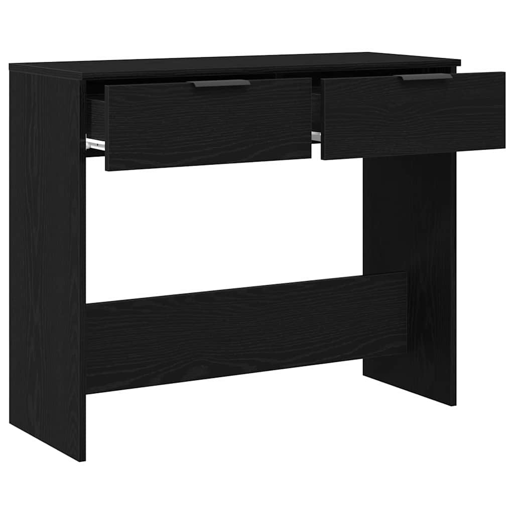 Konsolbord med skuffe Sort eg 30 x 36 x 75 cm Konstrueret træ