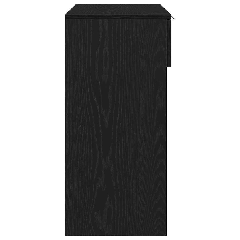 Konsolbord med skuffe Sort eg 30 x 36 x 75 cm Konstrueret træ