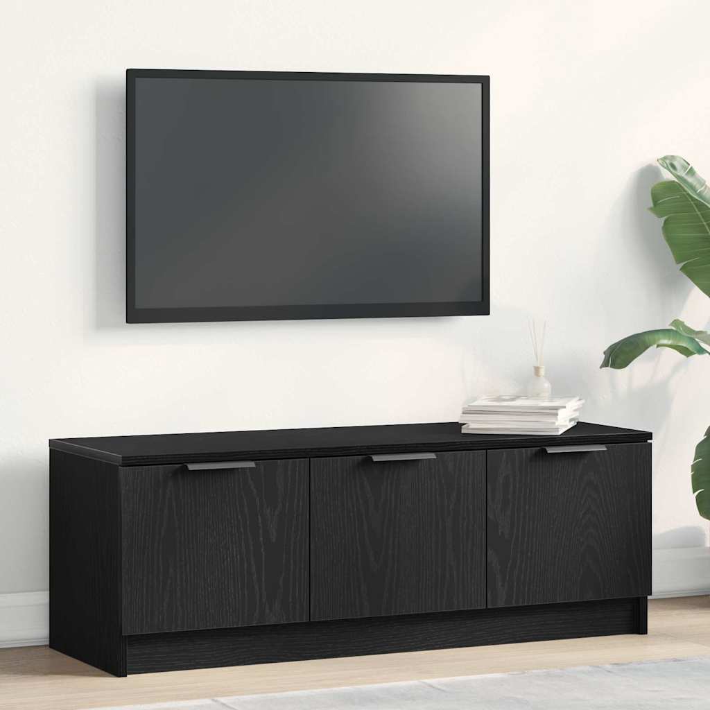 TV-skab Sort eg 102 x 35 x 36,5 cm Konstrueret træ