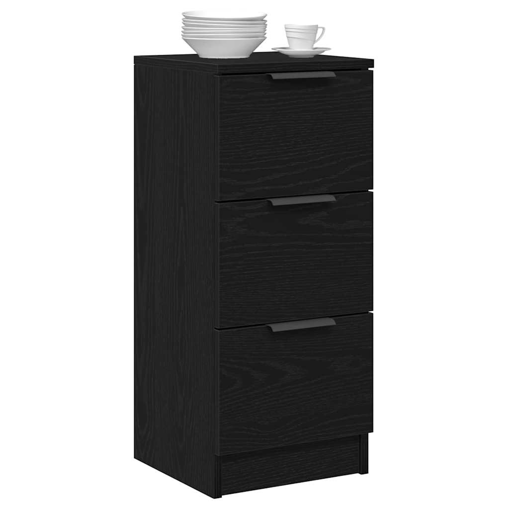 Sideboard Sort eg 30 x 30 x 70 cm Konstrueret træ