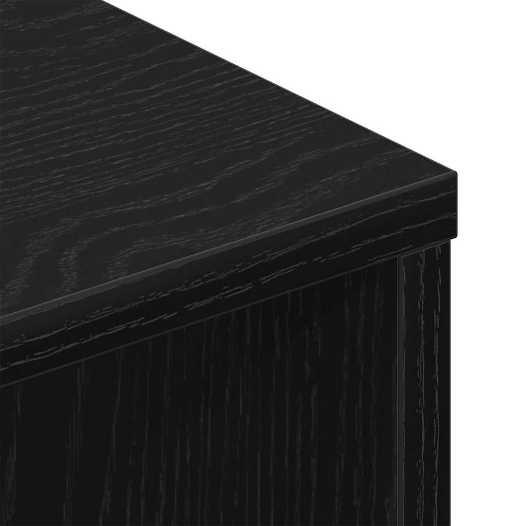TV-skab 2 pcs Sort eg 80 x 30 x 30 cm Konstrueret træ