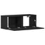 TV-skab 2 pcs Sort eg 80 x 30 x 30 cm Konstrueret træ