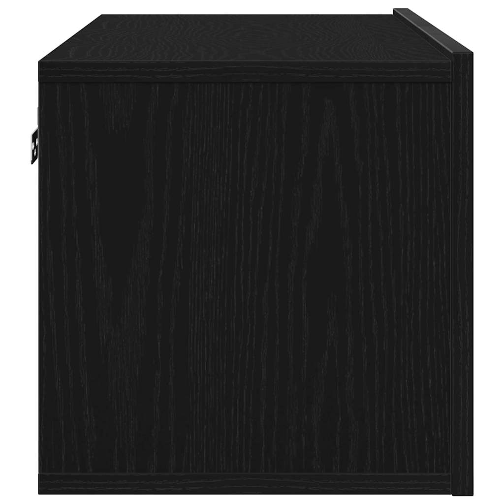 TV-skab 2 pcs Sort eg 80 x 30 x 30 cm Konstrueret træ