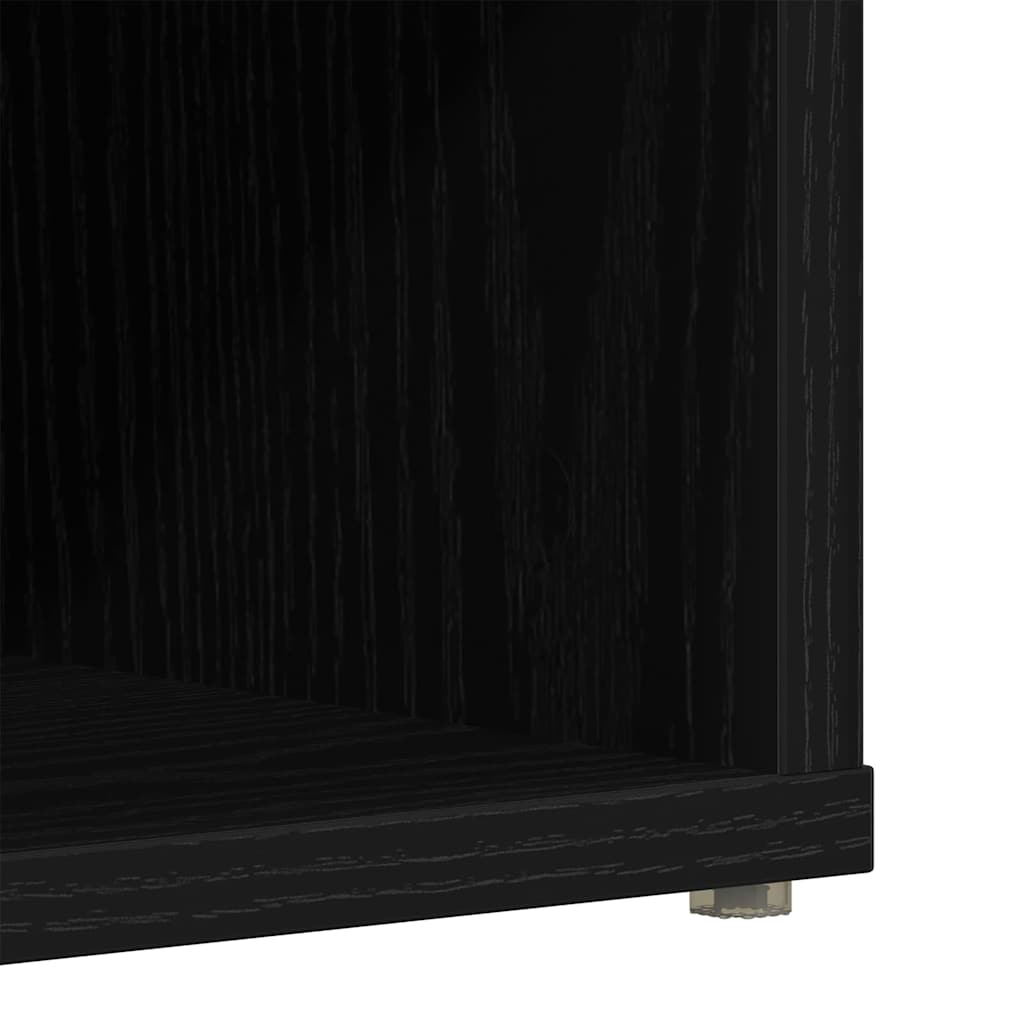 Sko skab 2 pcs Sort eg 52 x 30 x 50,5 cm Konstrueret træ