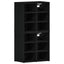 Sko skab 2 pcs Sort eg 52 x 30 x 50,5 cm Konstrueret træ