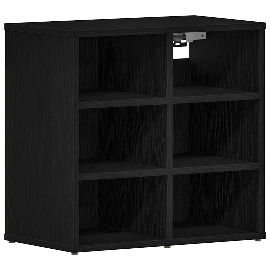 Sko skab 2 pcs Sort eg 52 x 30 x 50,5 cm Konstrueret træ