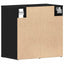 Sko skab 2 pcs Sort eg 52 x 30 x 50,5 cm Konstrueret træ