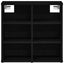 Sko skab 2 pcs Sort eg 52 x 30 x 50,5 cm Konstrueret træ
