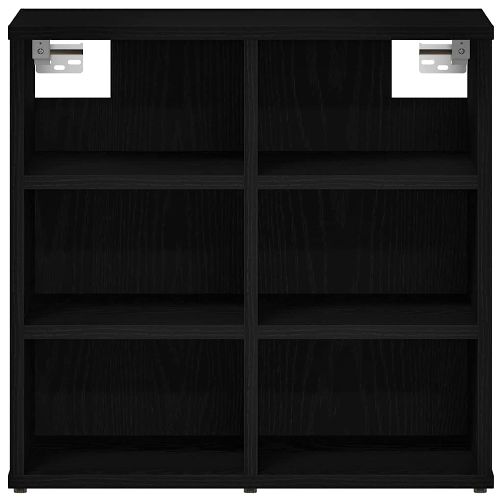 Sko skab 2 pcs Sort eg 52 x 30 x 50,5 cm Konstrueret træ