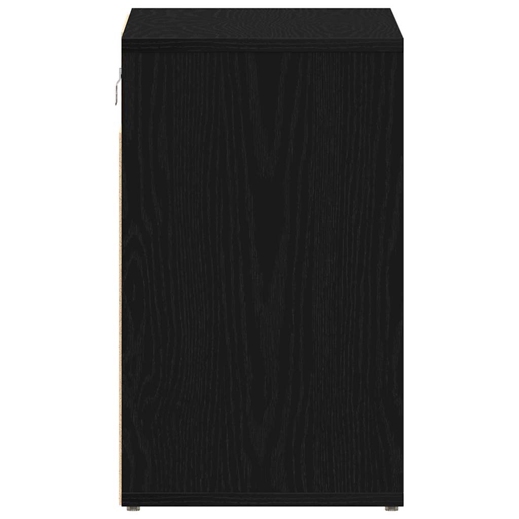 Sko skab 2 pcs Sort eg 52 x 30 x 50,5 cm Konstrueret træ