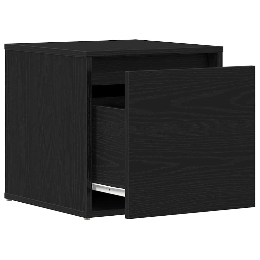 Skuffeskab Sort eg 40,5 x 40 x 40 cm Konstrueret træ