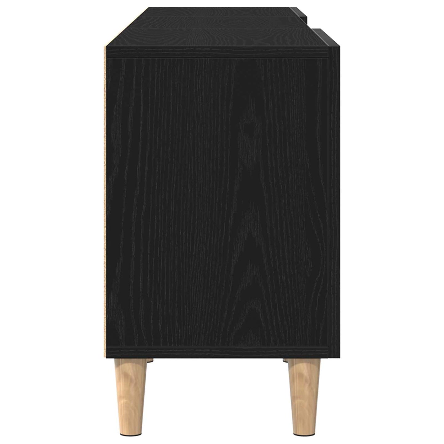 TV-skab Sort eg 150 x 30 x 50 cm Konstrueret træ