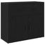 Sideboard Sort eg 80 x 33 x 70 cm Konstrueret træ