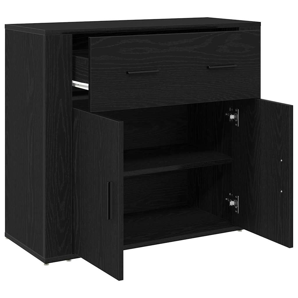 Sideboard Sort eg 80 x 33 x 70 cm Konstrueret træ