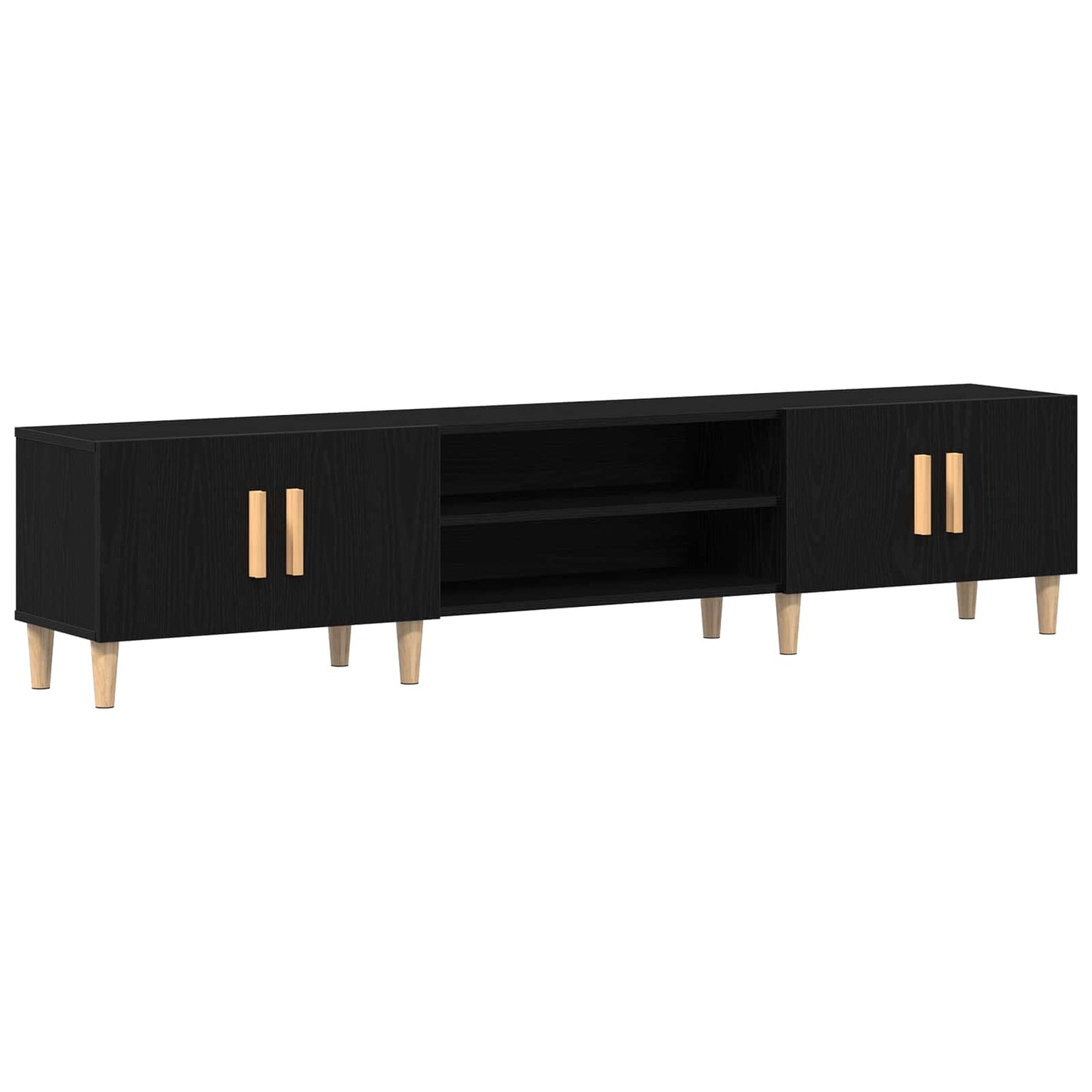 TV-skab Sort eg 180 x 31,5 x 40 cm Konstrueret træ
