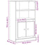 Højskab Sort eg 60 x 35.5 x 103.5 cm Konstrueret træ