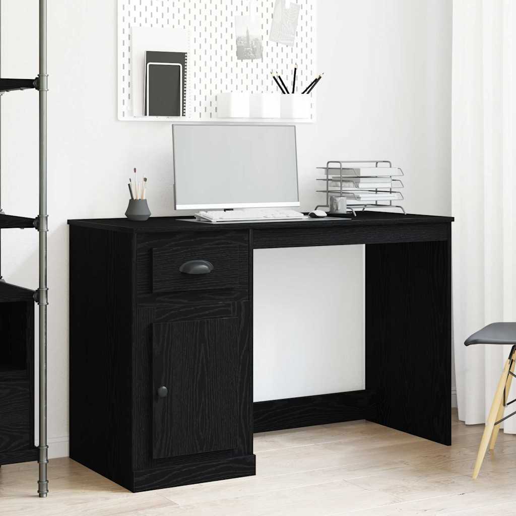 Bord med skuffe Sort eg 50 x 115 x 75 cm Konstrueret træ