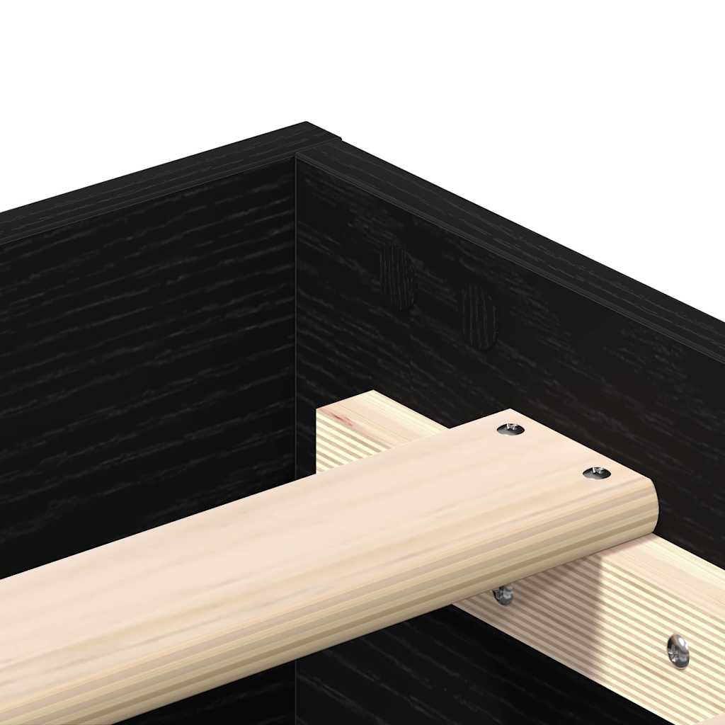 Sengestel Sort eg 193 x 123 x 25 cm Konstrueret træ