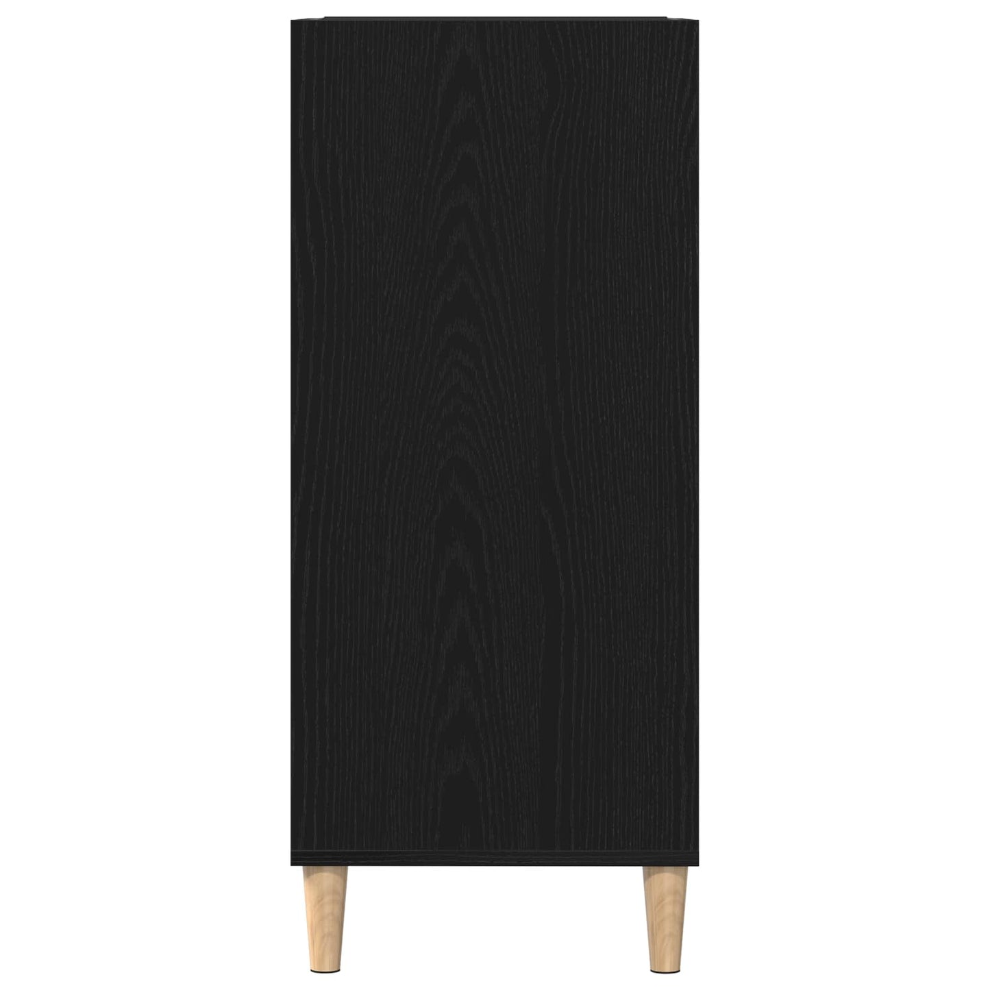Pladeskab med hylde Sort eg 84,5 x 38 x 89 cm Konstrueret træ