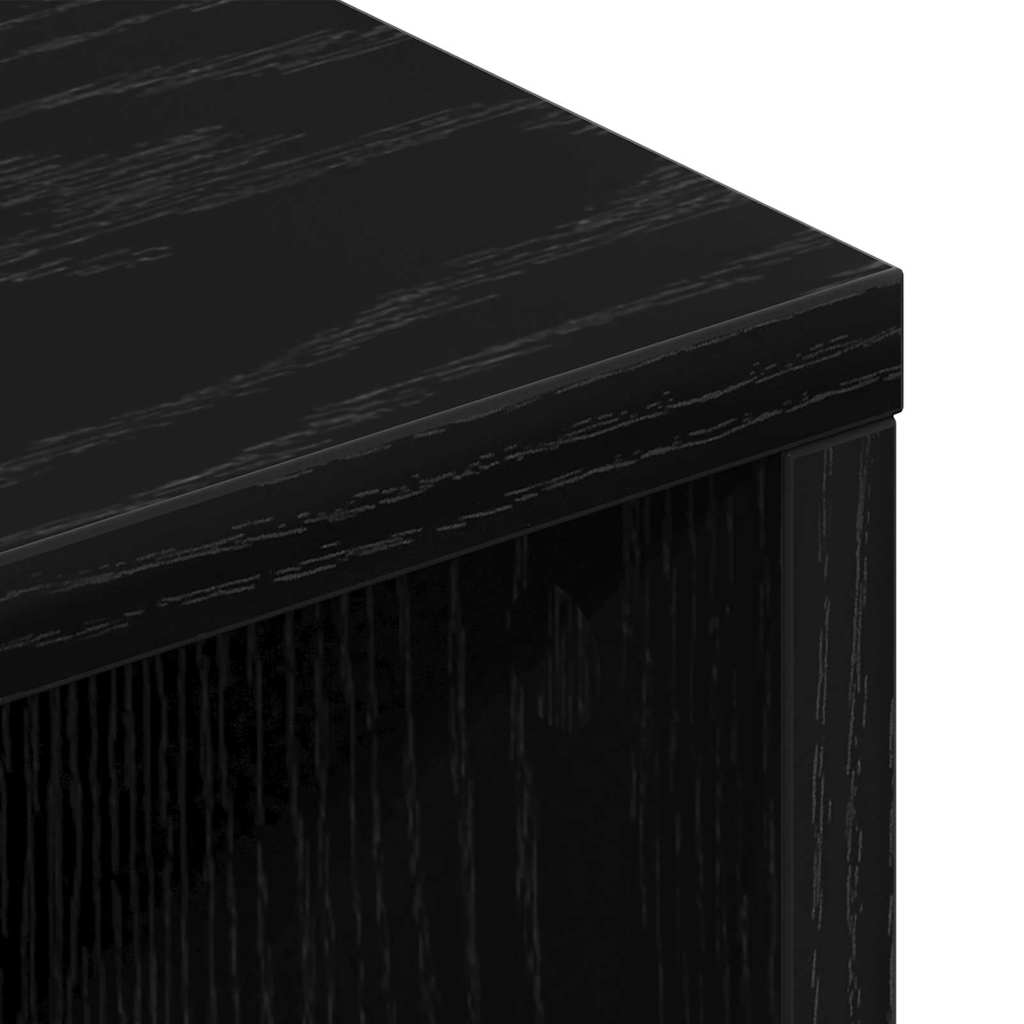 TV-skab med skuffe Sort eg 150 x 30 x 44,5 cm Konstrueret træ
