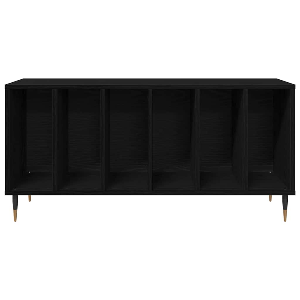Pladeskab med hylde Sort eg 100 x 38 x 48 cm Konstrueret træ