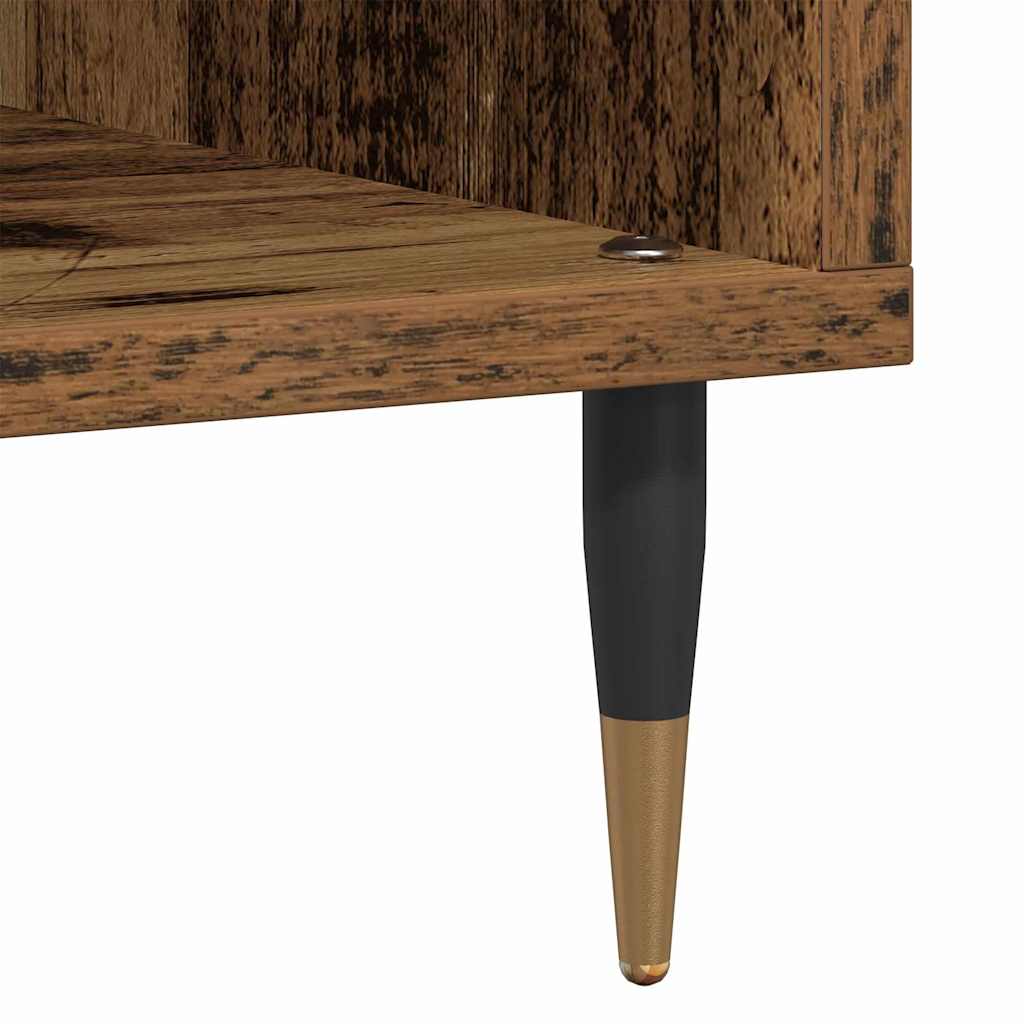 Pladeskab med hylde Gammelt træ 85 x 38 x 89 cm Konstrueret træ