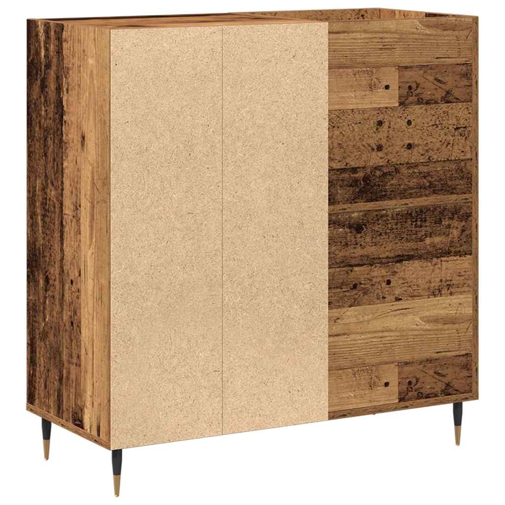 Pladeskab med hylde Gammelt træ 85 x 38 x 89 cm Konstrueret træ