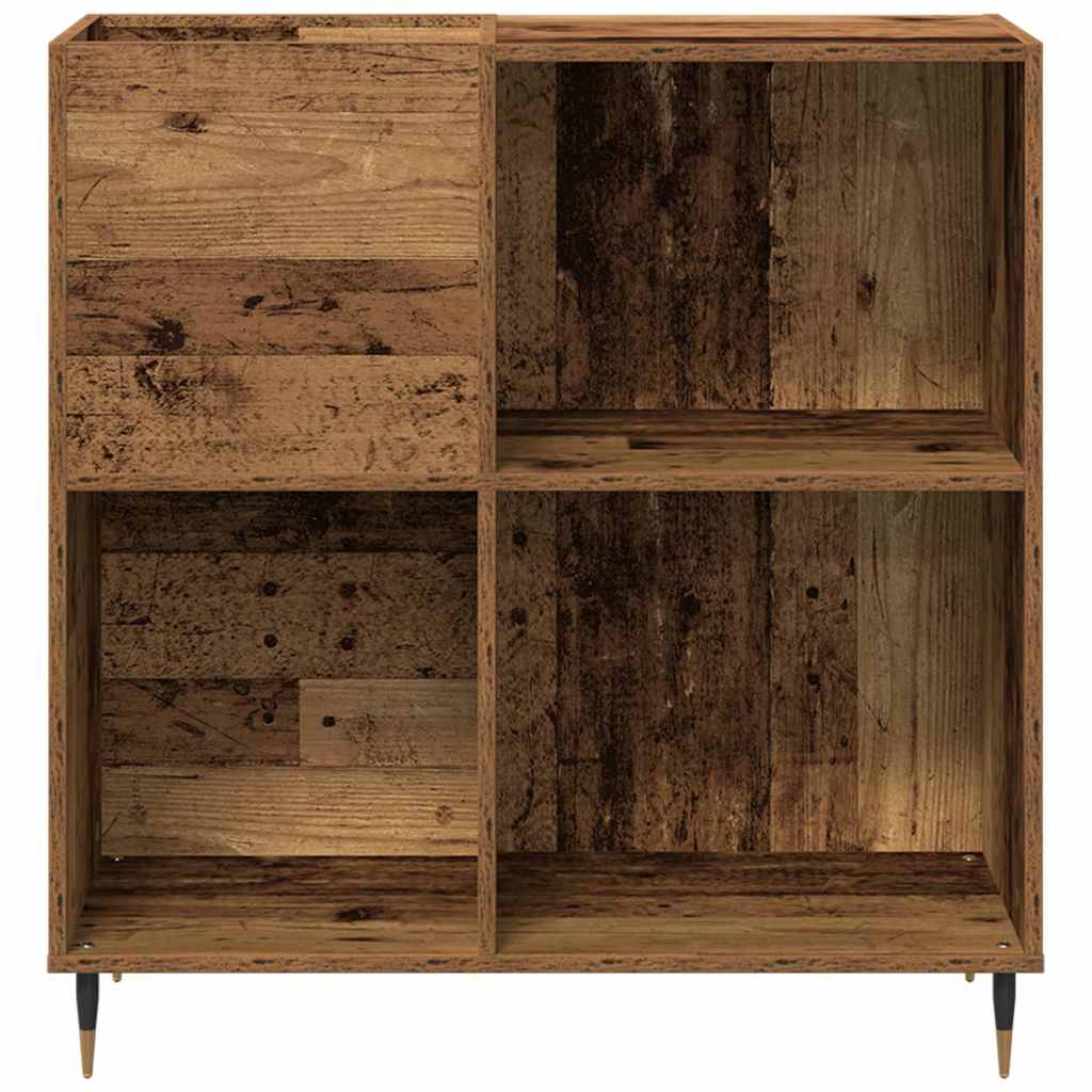 Pladeskab med hylde Gammelt træ 85 x 38 x 89 cm Konstrueret træ