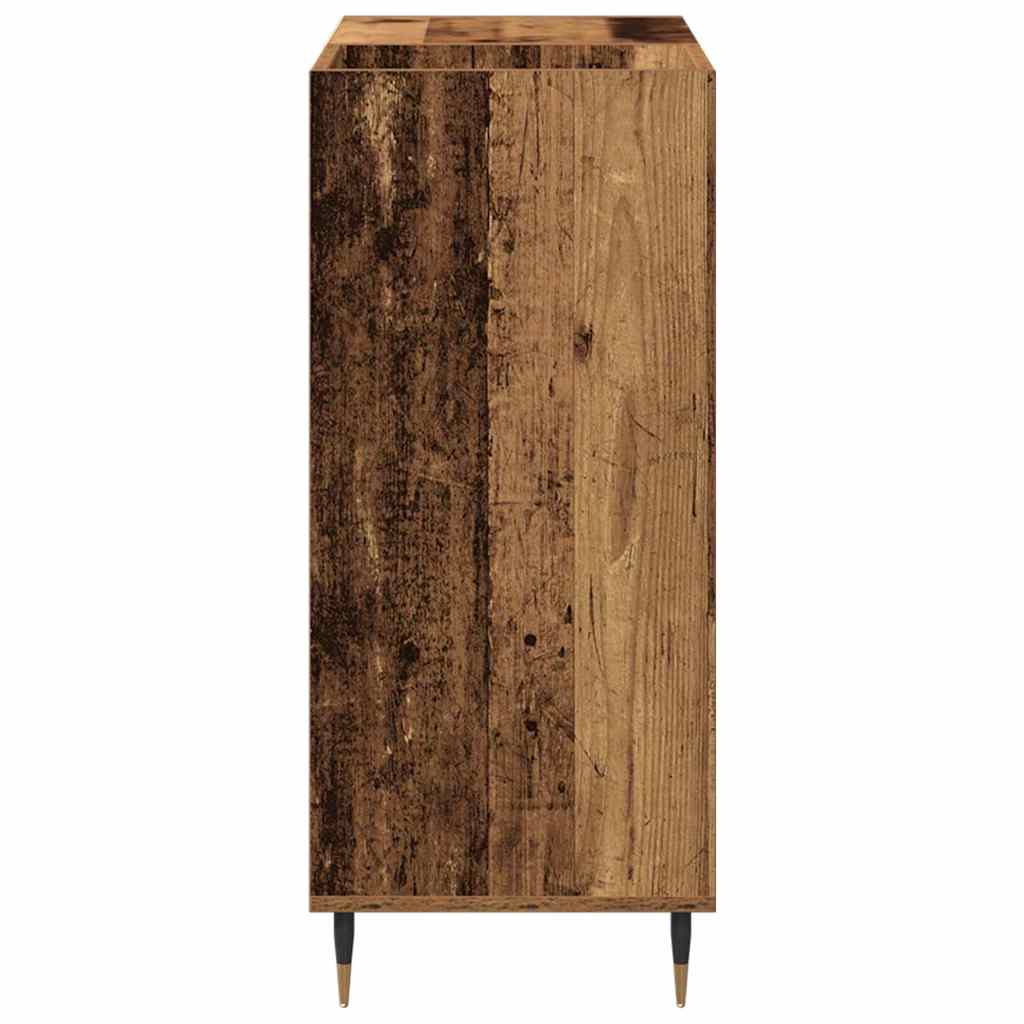 Pladeskab med hylde Gammelt træ 85 x 38 x 89 cm Konstrueret træ