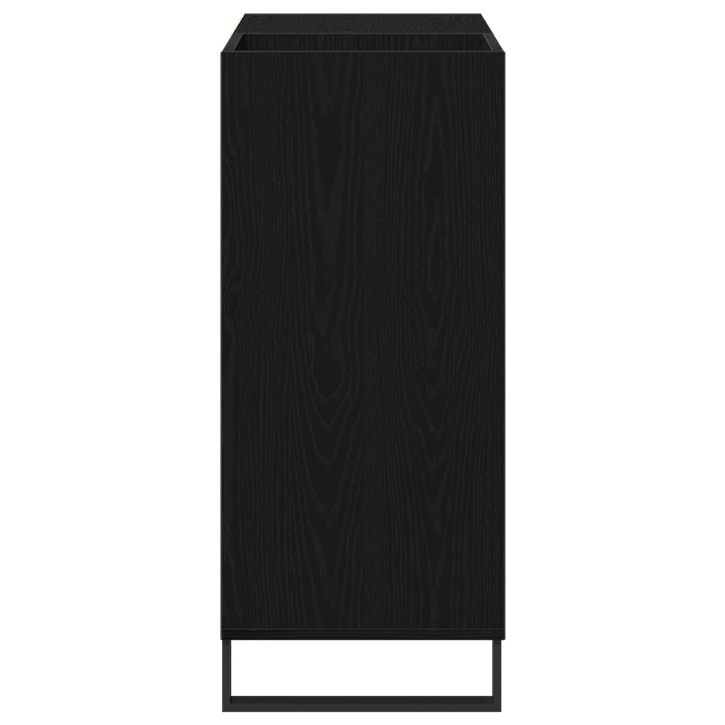 Pladeskab med hylde Sort eg 85 x 38 x 89 cm Konstrueret træ