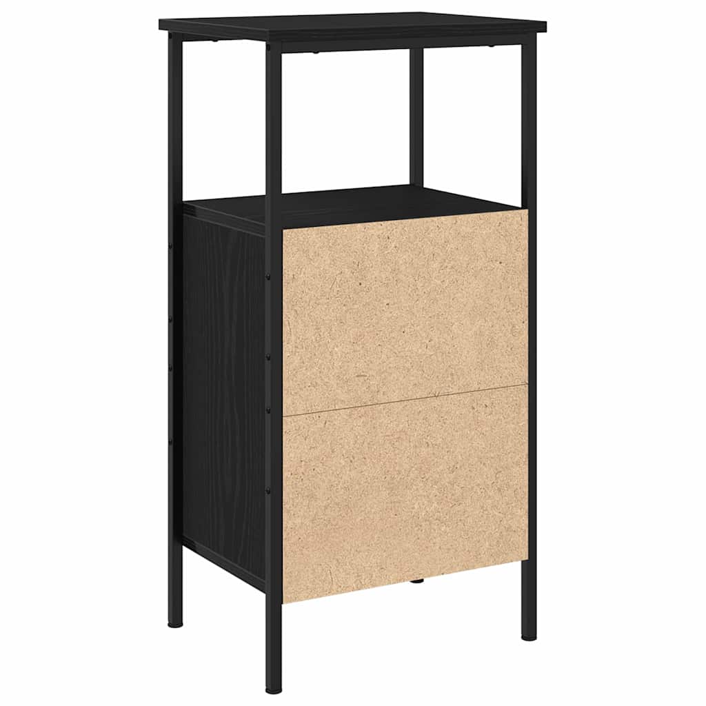 Natskab 2 pcs Sort eg 41 x 31 x 80 cm Konstrueret træ