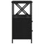 Natskab 2 pcs Sort eg 34 x 35,5 x 70 cm Konstrueret træ